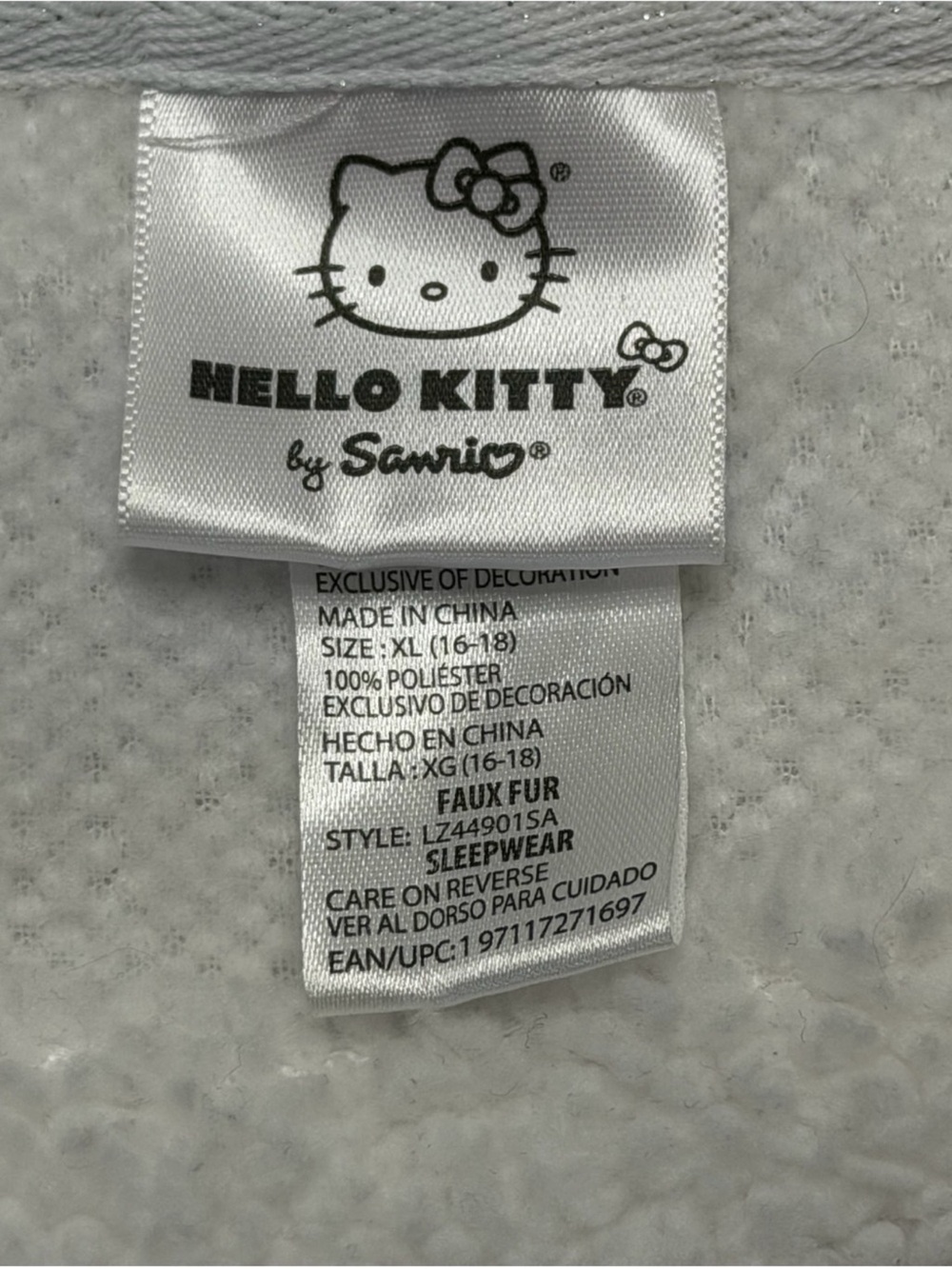 Hello Kitty Sanrio Plush Fleece Pajama Set Women’s XL Pink White Winter PJs - Picture 3 of 10